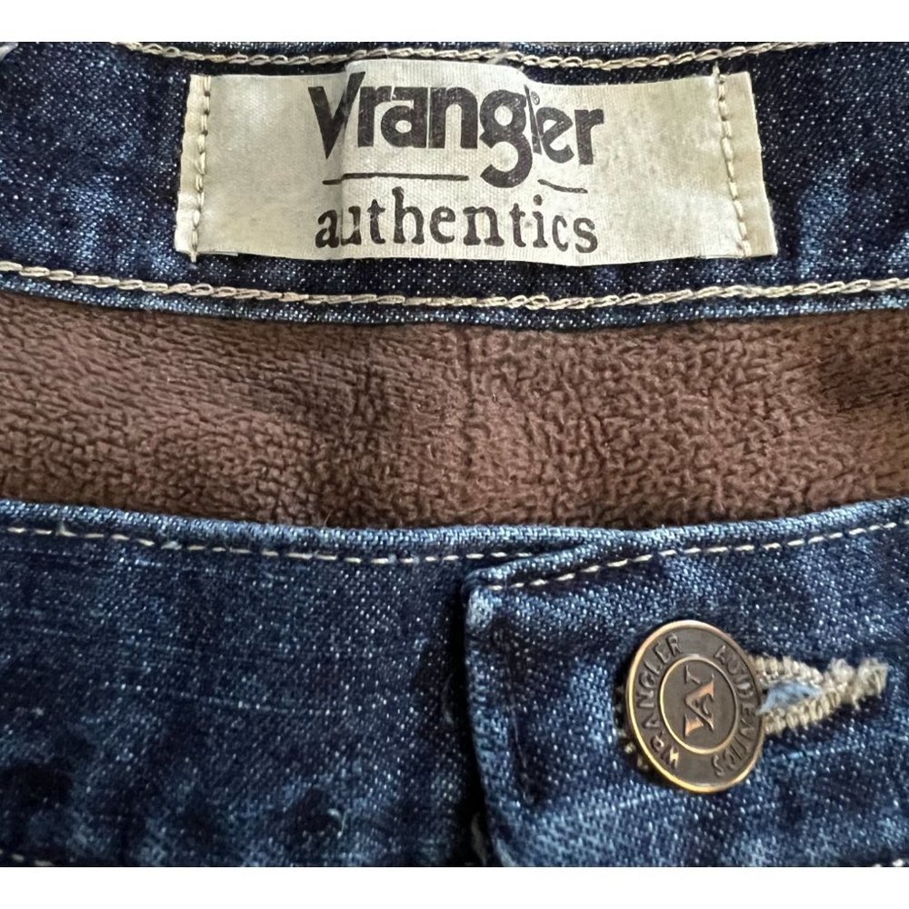 Wrangler Jeans Men 42 x 32 Dark Wash Carpenter ZM4FLDI Lined - Picture 3 of 9